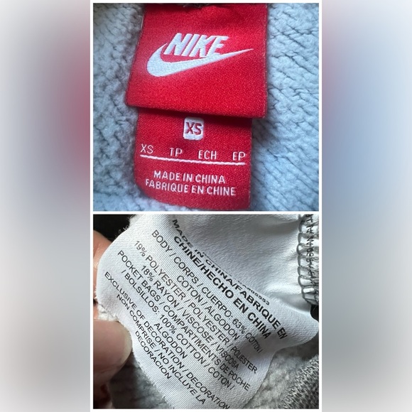 Rare! Nike rally jogger (xs) & zip hoodie (s) set Heathered grey & metallic gold - Picture 15 of 16